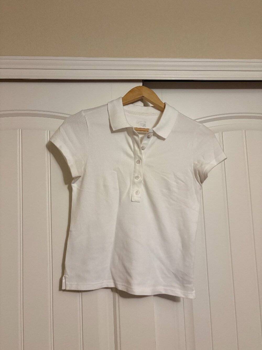 Offline by Aerie Polo Shirt XS Xtra Small White Short Sleeve Cotton Blend Collar